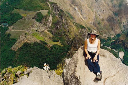 Erika auf dem Huayna Picchu